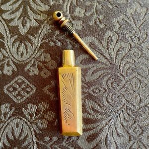 Gold-Tone Engraved Pendant Necklace Charm - Women Jewelry